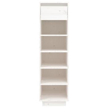 ARDEBO.de - Schuhregal Weiß 30x34x105 cm Massivholz Kiefer