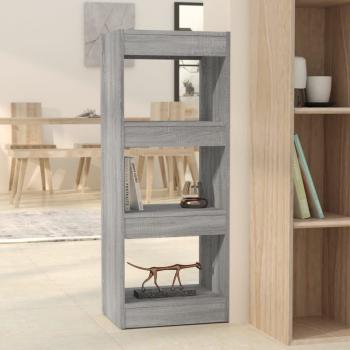 ARDEBO.de - Bücherregal/Raumteiler Grau Sonoma 40x30x103 cm Holzwerkstoff