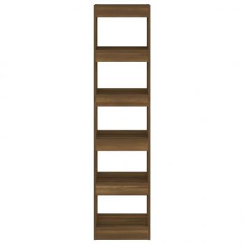 Bücherregal/Raumteiler Braun Eichen-Optik 40x30x166 cm