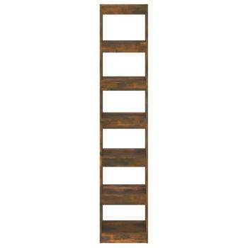 Bücherregal/Raumteiler Räuchereiche 40x30x198 cm