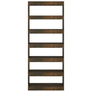 Bücherregal/Raumteiler Räuchereiche 80x30x198 cm Holzwerkstoff