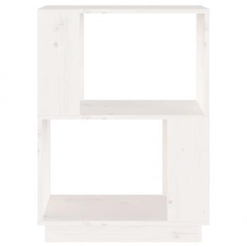 Bücherregal/Raumteiler Weiß 51x25x70 cm Massivholz Kiefer