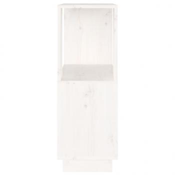 Bücherregal/Raumteiler Weiß 51x25x70 cm Massivholz Kiefer
