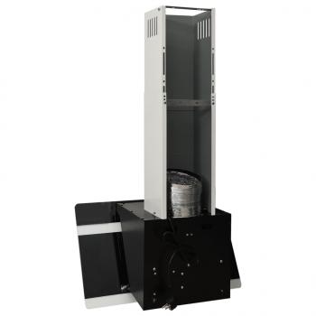 Dunstabzugshaube 60 cm Stahl und Hartglas Schwarz