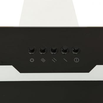 Dunstabzugshaube 60 cm Stahl und Hartglas Schwarz