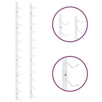 Wand-Weinregal für 12 Flaschen Weiß Eisen