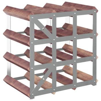 Weinregal für 12 Flaschen Braun Massivholz Kiefer
