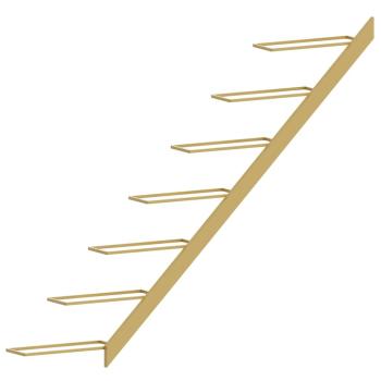 Wand-Weinregal für 7 Flaschen Golden Metall