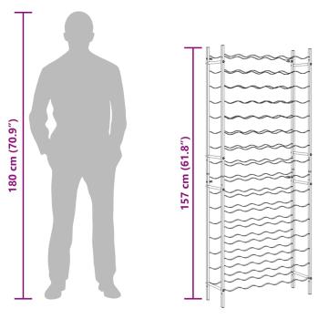 Weinregal für 96 Flaschen Golden Metall