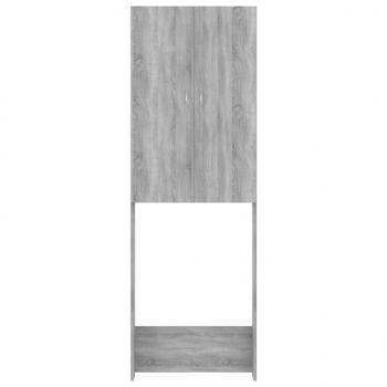 Waschmaschinenschrank Grau Sonoma 64x25,5x190 cm