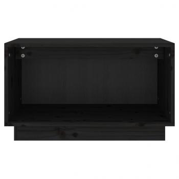 TV-Schrank Schwarz 60x35x35 cm Massivholz Kiefer