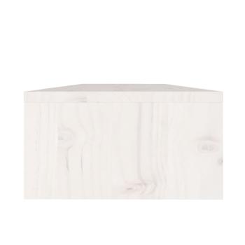 Monitorständer Weiß 50x24x13 cm Massivholz Kiefer