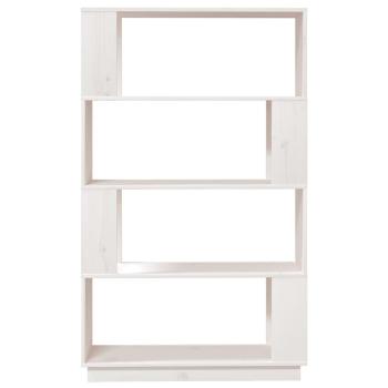 Bücherregal/Raumteiler Weiß 80x25x132 cm Massivholz Kiefer