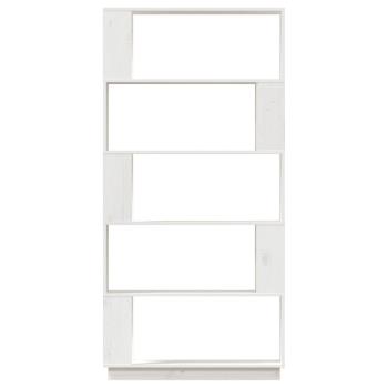 Bücherregal/Raumteiler Weiß 80x25x163,5 cm Massivholz Kiefer