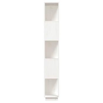 Bücherregal/Raumteiler Weiß 80x25x163,5 cm Massivholz Kiefer