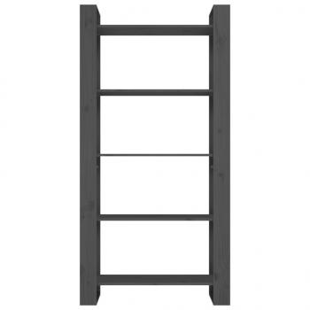 Bücherregal/Raumteiler Grau 80x35x160 cm Massivholz