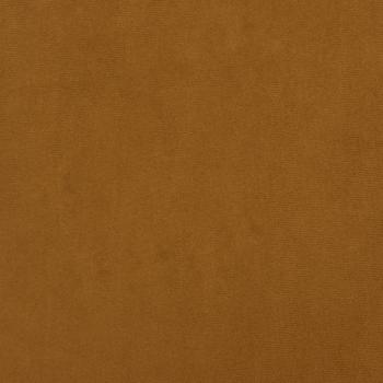 Hocker mit Holzbeinen Braun Samt