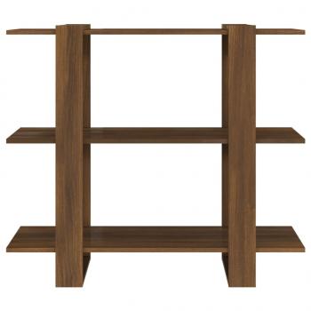 Bücherregal/Raumteiler Braun Eichen-Optik 100x30x87 cm