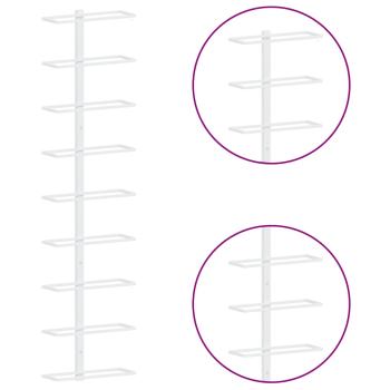 Wand-Weinregal für 9 Flaschen Weiß Eisen