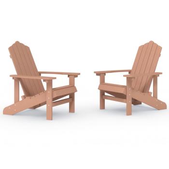 Adirondack-Gartenstühle 2 Stk. HDPE Braun