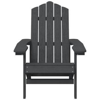 Adirondack-Gartenstuhl mit Tisch HDPE Anthrazit