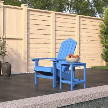 ARDEBO.de - Adirondack-Gartenstuhl mit Tisch HDPE Aquamarin