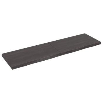 ARDEBO.de - Wandregal Dunkelbraun 140x40x(2-4)cm Massivholz Eiche Behandelt