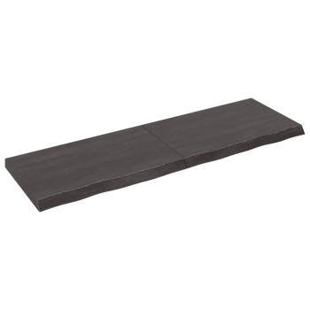 ARDEBO.de - Wandregal Dunkelbraun 160x50x(2-6)cm Massivholz Eiche Behandelt