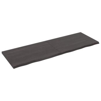 ARDEBO.de - Wandregal Dunkelbraun 180x60x(2-4)cm Massivholz Eiche Behandelt