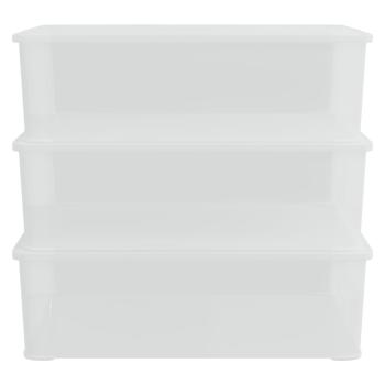 Aufbewahrungsboxen Kunststoff 3 Stk. 25 L Stapelbar