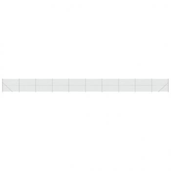 Maschendrahtzaun mit Bodenflansch Silbern 1,4x25 m