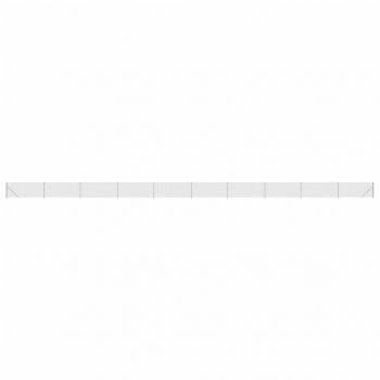Maschendrahtzaun mit Bodenflansch Silbern 1x25 m