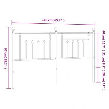 Kopfteil Metall Weiß 160 cm