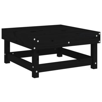 ARDEBO.de - Gartenhocker mit Kissen 2 Stk. Schwarz Massivholz Kiefer