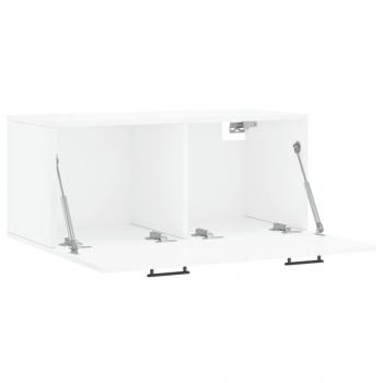 Wandschrank Hochglanz-Weiß 80x36,5x35 cm Holzwerkstoff