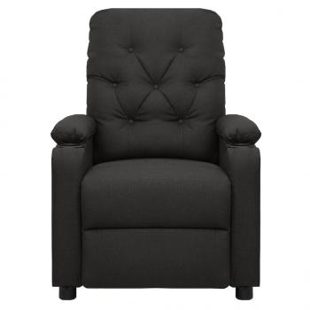 Massagesessel mit Aufstehhilfe Schwarz Stoff
