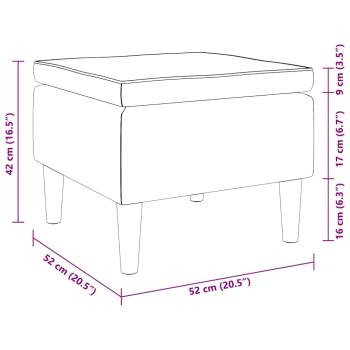 Hocker mit Holzbeinen Rosa Samt