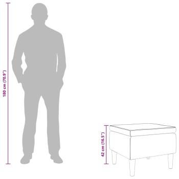 Hocker mit Holzbeinen Rosa Samt