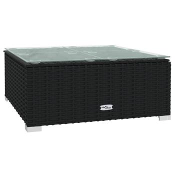 12-tlg. Garten-Lounge-Set mit Kissen Poly Rattan Schwarz