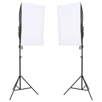 Fotostudio-Set mit Beleuchtung und Hintergrund