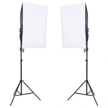 Fotostudio-Set mit Beleuchtung und Hintergrund