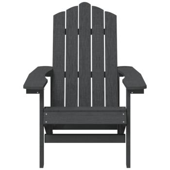 Adirondack-Gartenstühle mit Tisch HDPE Anthrazit
