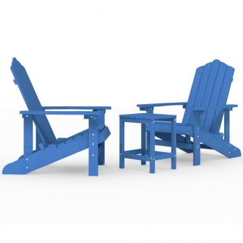 Adirondack-Gartenstühle mit Tisch HDPE Aquamarin