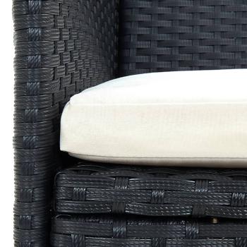 Garten-Essstühle 4 Stk. Poly Rattan Schwarz