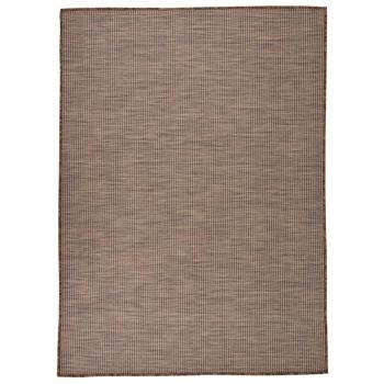 ARDEBO.de - Outdoor-Teppich Flachgewebe 200x280 cm Braun