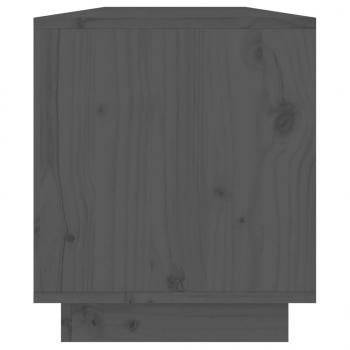 TV-Schrank Grau 110,5x34x40 cm Massivholz Kiefer