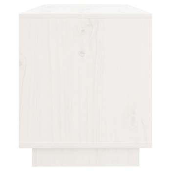 TV-Schrank Weiß 74x34x40 cm Massivholz Kiefer