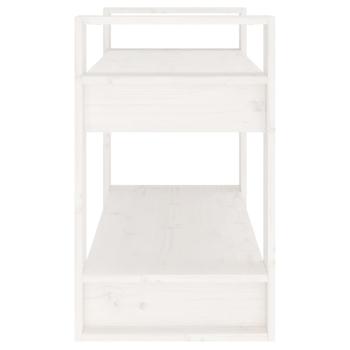 Bücherregal/Raumteiler Weiß 80x35x56,5 cm Massivholz Kiefer