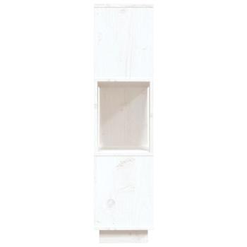 Bücherregal/Raumteiler Weiß 80x25x101 cm Massivholz Kiefer