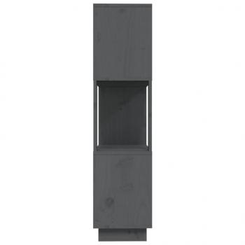 Bücherregal/Raumteiler Grau 80x25x101 cm Massivholz Kiefer